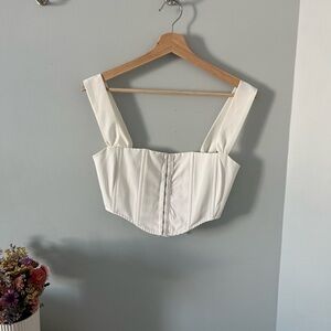 White Fox Boutique Elegant White Crop Top